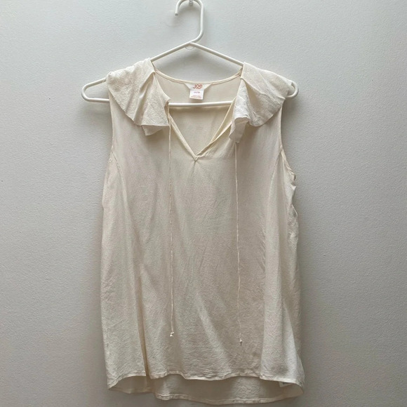 JOE FRESH - Ruffle Collar Silk Blouse - Picture 1 of 6